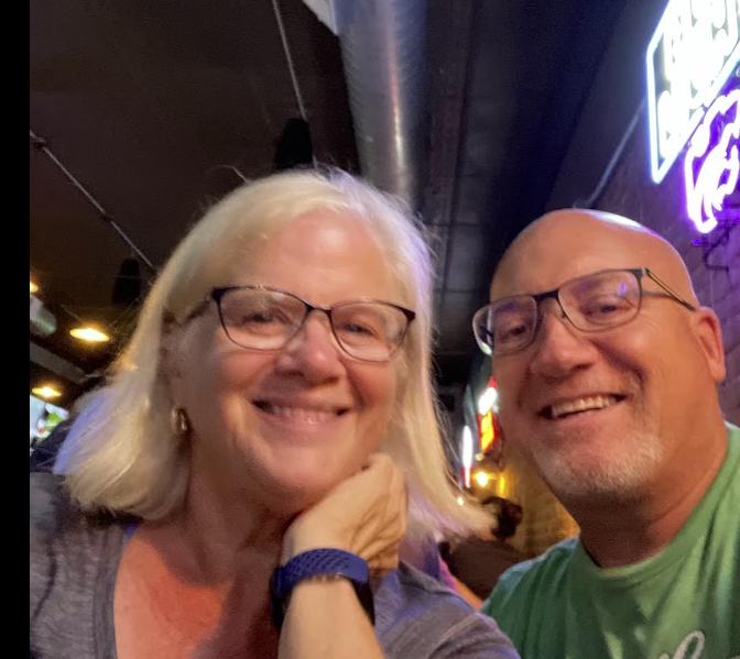 Bob and Janet Pearson smiling together